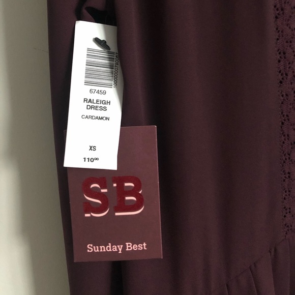 Eggplant Drop-Waist Aritzia Dress - NWT - Picture 6 of 7